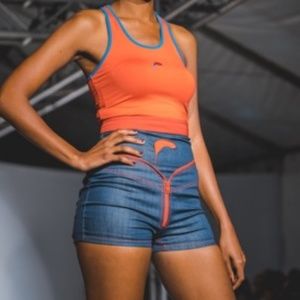 High Waisted Blue Jean Shorts